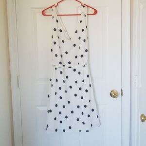 Black & white polka dot dress